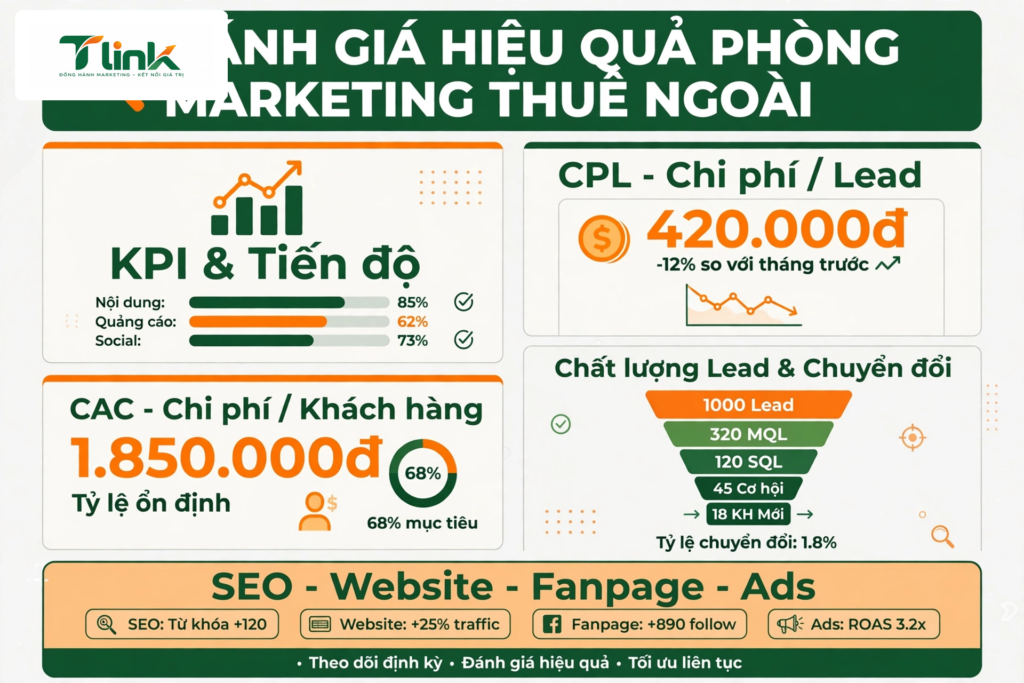 Cách đánh giá hiệu quả phòng marketing thuê ngoài